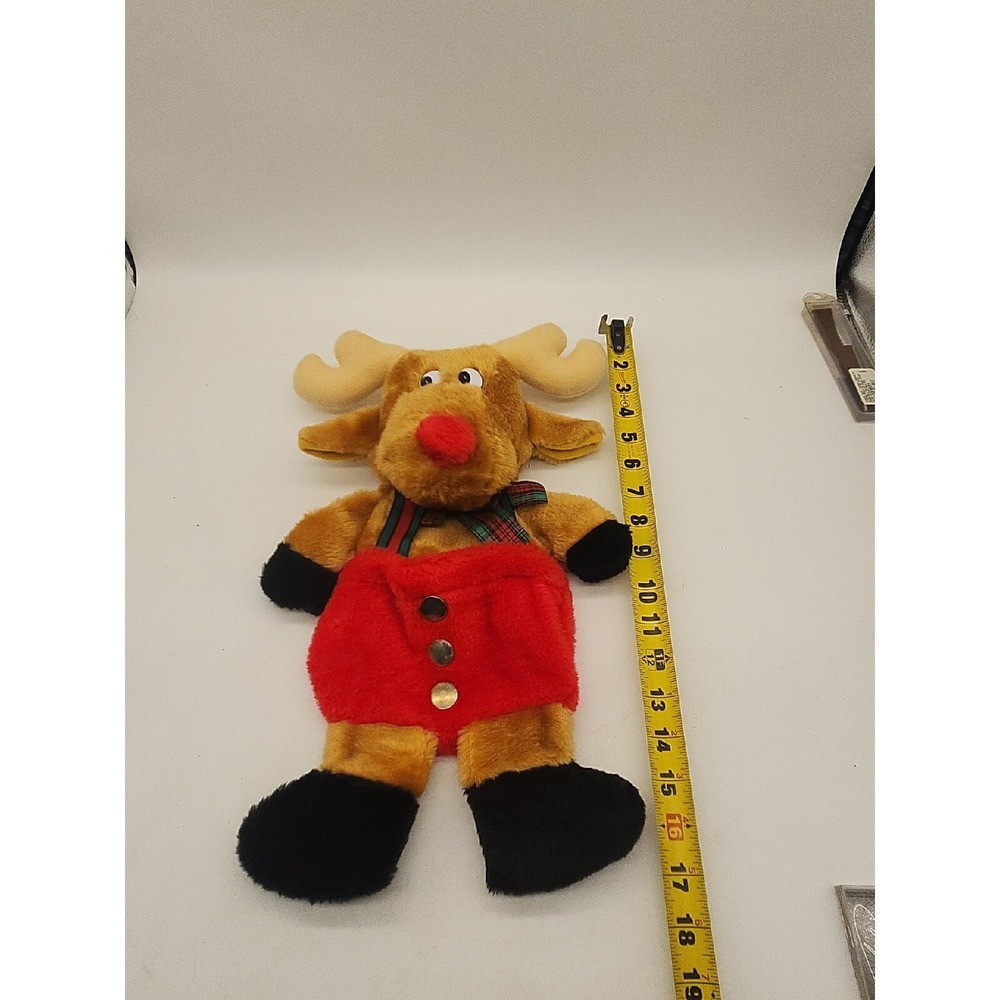 VTG Rennoc Santa's Best Rudolph Red Nosed Reindeer Plush 16" Christmas Stocking